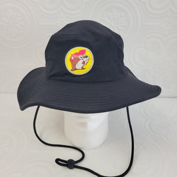 Buc-Ees Other - Buc-ees Black Bucket Hat Brim Hat Golf Tilley Sun Fishing Cap Strap‎